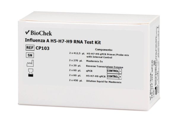 H5‑H7‑H9 PCR – Influenza A H5/H7/H9 genetinės medžiagos nustatymo testas (BioChek)